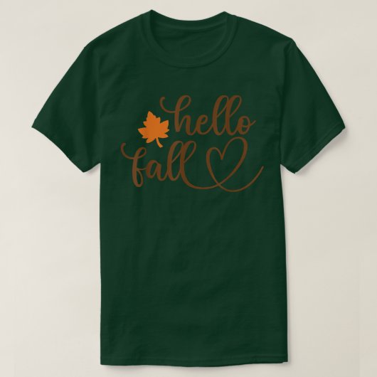 T-shirt helle automne Feuilles d'automne et saison Citroui (Design devant)