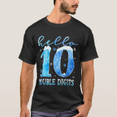 T-shirt Hello 10 Double Digits Snowflakes Winter Christmas (Devant)