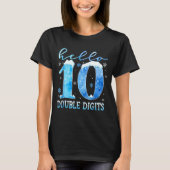 T-shirt Hello 10 Double Digits Snowflakes Winter Christmas (Devant)