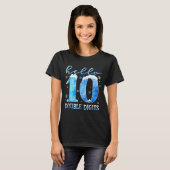 T-shirt Hello 10 Double Digits Snowflakes Winter Christmas (Devant entier)