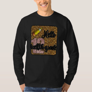 T-shirt Hello 12th Grade Teacher First Day Of School Leop