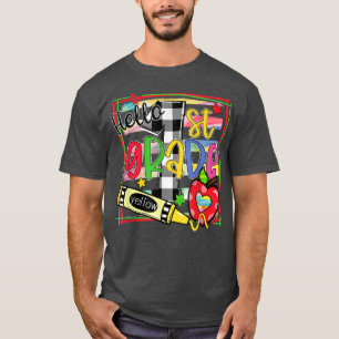 T-shirt Hello 1st Grade Student Teacher First Grade Back T
