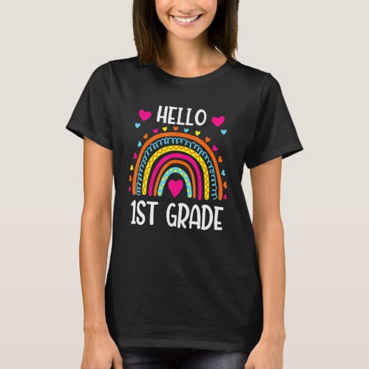 T-shirt Hello 1st Grade Team First Grade   First Day Of Sc (Devant)