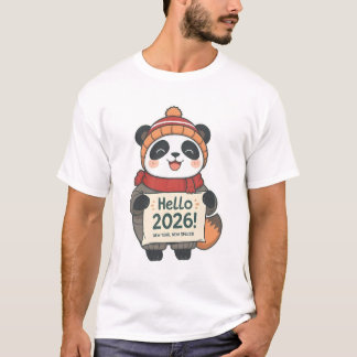 T-shirt Hello 2026 Panda Tee