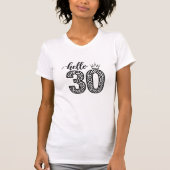 T-shirt Hello 30 Leopard Print Crown 30th Birthday Tee (Devant)