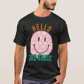 T-shirt Hello 3rd Grade Rainbow Teachers Kids Back to Scho (Devant)