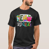 T-shirt Hello 3rd grade Retro teacher team Third grade squ (Devant)