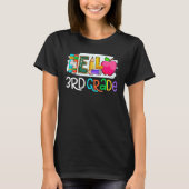 T-shirt Hello 3rd grade Retro teacher team Third grade squ (Devant)