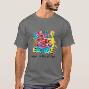 T-shirt Hello 5Th Grade Happy First Day Of School Graphic