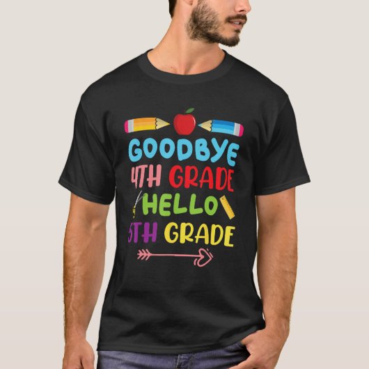 T-shirt Hello 5th Grade Teacher Student Back To School Gra (Devant)