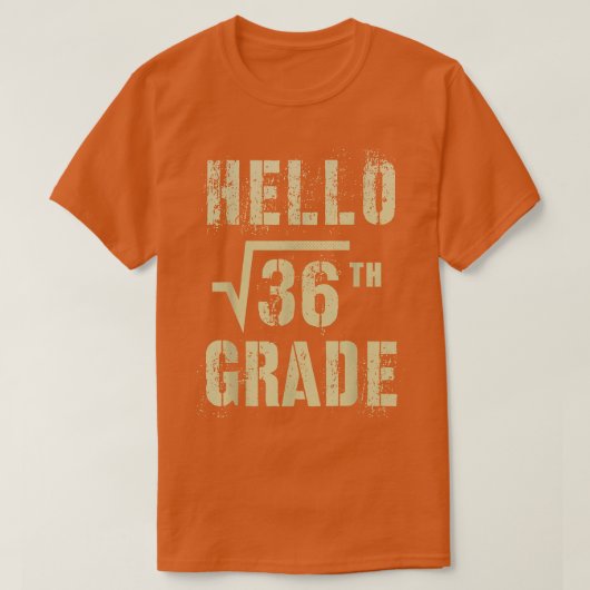 T-shirt HELLO 6th Grade Square Root of 36 Math Stud Squad (Design devant)