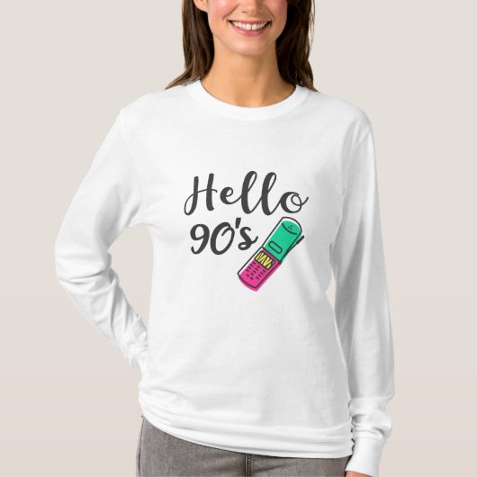 T-shirt Hello 90s Cellphone (Devant)