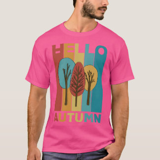 T-shirt Hello Autumn Hello Fall Retro Vintage Design for c