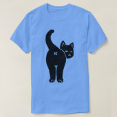 T-shirt Hello Cat Butt Minimalist Black par Tobe Fonseca (Design devant)
