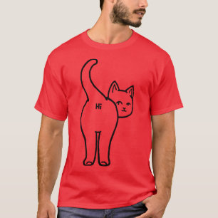 T-shirt Hello Cat Butt Minimalist Line par Tobe Fonseca