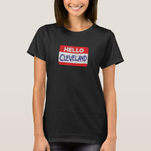 T-shirt HELLO CLEVELAND ohio rétro vintage en détresse OH