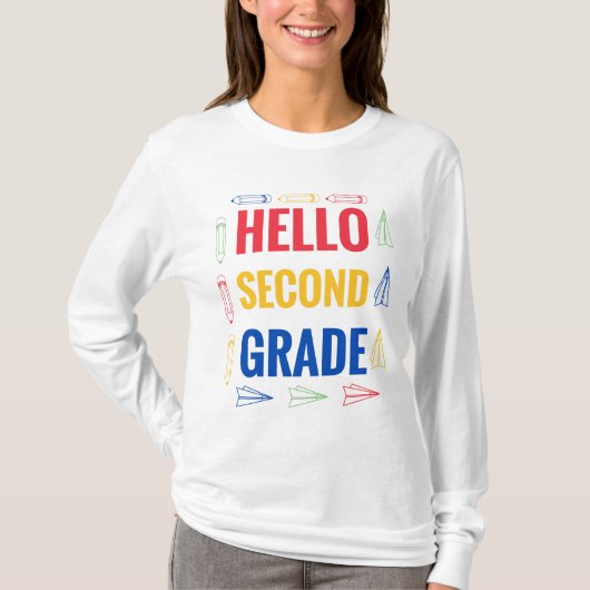 T-shirt Hello deuxième grade (Devant)