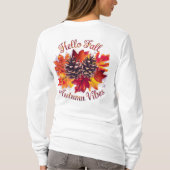 T-shirt Hello Fall, Autumn Vibes (Dos)