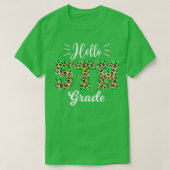 T-shirt Hello Fifth Grade Back To School 1st Day Leopard T (Design devant)