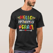 T-shirt Hello First Day Of 8th Grade  8th Grade Crew Teach (Devant)