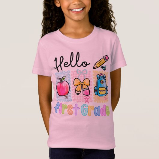 T-shirt Hello First Grade (Devant)