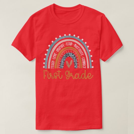 T-shirt Hello First Grade Rainbow Enseignants Étudiants Re (Design devant)
