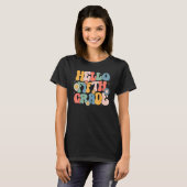 T-shirt Hello Fitfth Grade Groovy 5th Grade Back School Te (Devant entier)