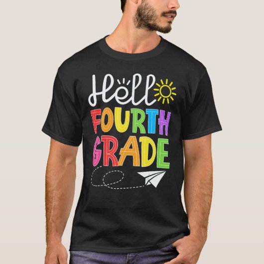 T-shirt Hello Fourth Grade Fun 4Th Grade Back to School (Devant)