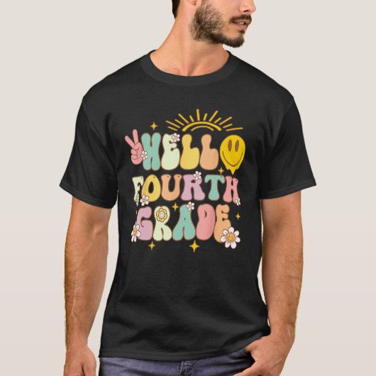 T-shirt Hello Fourth Grade Team 4th Grade Back To School B (Devant)