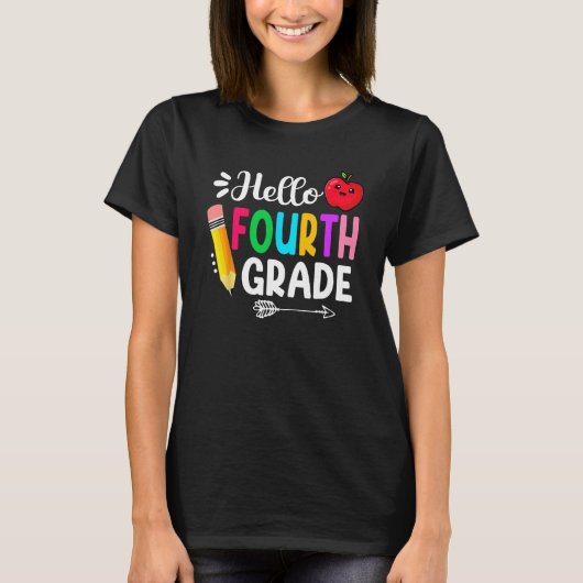 T-shirt Hello Fourth Grade Team 4th Grade Back To School T (Devant)