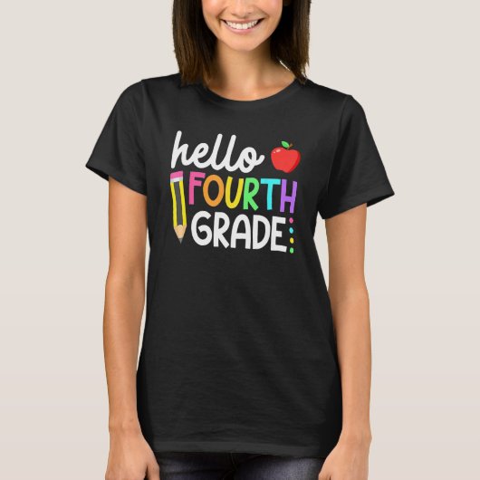 T-shirt Hello Fourth Grade Team 4th Grade Back To School T (Devant)
