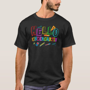 T-shirt Hello Kindergarten Back To School Teacher