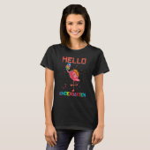 T-shirt Hello Kindergarten Happy First Day Back To School (Devant entier)