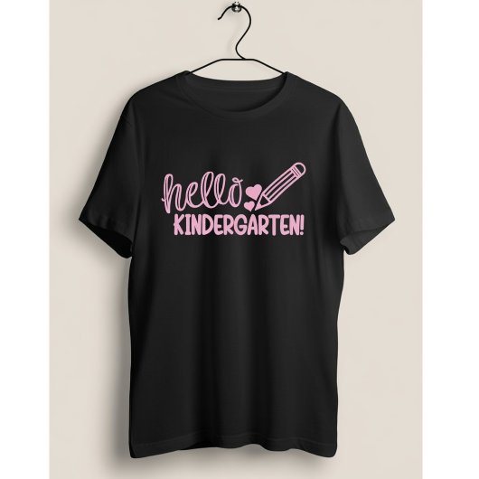 T-shirt Hello Kindergarten Pencil Cute Back to School Gift