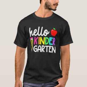 T-shirt Hello Kindergarten Team Kinder Back To School Teac