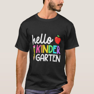 T-shirt Hello Kindergarten Team Kinder Back To School Teac