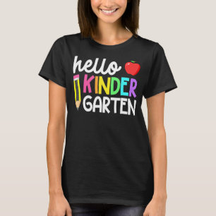 T-shirt Hello Kindergarten Team Kinder Back To School Teac