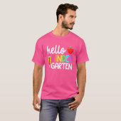 T-shirt Hello Kindergarten Team Kinder Back To School Teac (Devant entier)