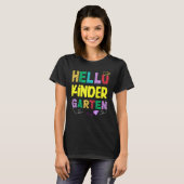 T-shirt Hello Kindergarten Team Kinder Back to School Teac (Devant entier)