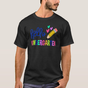 T-shirt Hello Kindergarten Team Kinder Back To School Teac