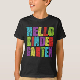 T-shirt Hello Kindergaten - 1er Jour de maternelle