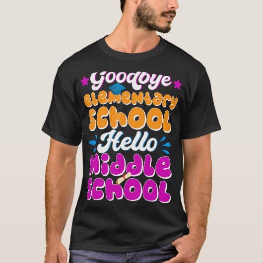 T-shirt Hello Middle School Graduation école élémentaire (Devant)