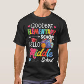 T-shirt Hello Middle School Graduation Elementary School (Devant)