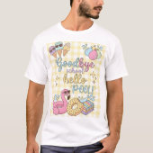 T-Shirt Hello Pool Party Jaune Caro (Devant)