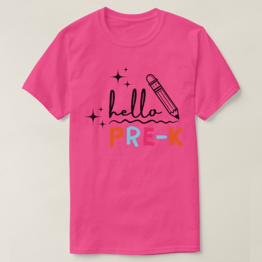 T-shirt Hello Pre K Grade 3 (Design devant)