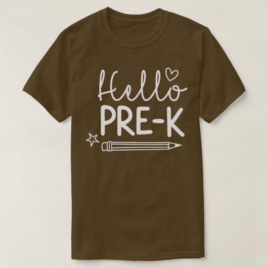 T-shirt Hello Pre K Teacher (Design devant)