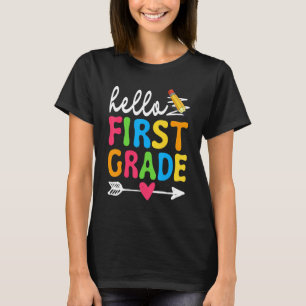 T-shirt Hello Première Grade Back To School Men Women Boy
