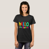 T-shirt Hello Second 2nd Grade Back To School For Student  (Devant entier)