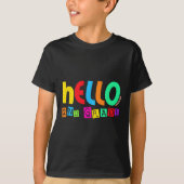 T-shirt Hello Second 2nd Grade Back To School For Student  (Devant)