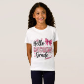 T-Shirt Hello Second Grade Coquette Bow Back To School (Devant entier)